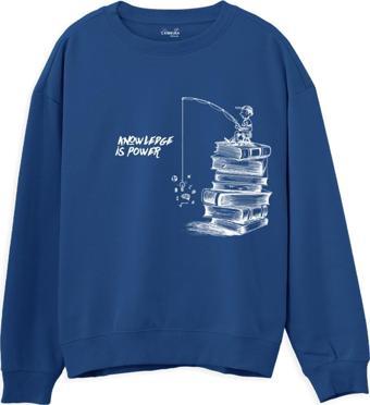 Lambuka Store Knowledge Sweatshirt-Royal Mavi