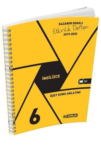 6. Sınıf İngilizce Etkinlik Defteri - Özet Konu Anlatımı - Kolektif  - Hız Yayınları