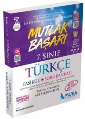 7.Sınıf Mutlak Başarı Türkçe Fasikül ve Soru Bankası  - Kolektif  - Muba Yayınları