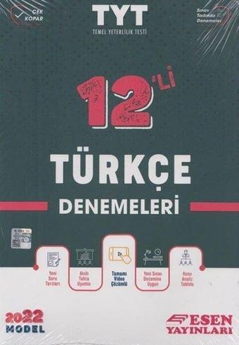 2022 TYT Türkçe 12'li Deneme - Kolektif  - Esen Yayıncılık - Eğitim