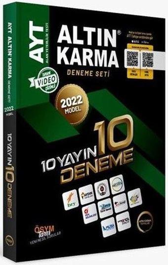 2022 Model AYT 10 Yayın 10 Deneme Seti - Kolektif  - Altın Karma Yayınları