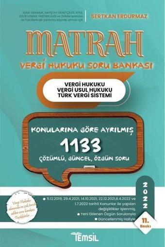 2022 Matrah Vergi Hukuku Soru Bankası - Sertkan Erdurmaz - Umuttepe