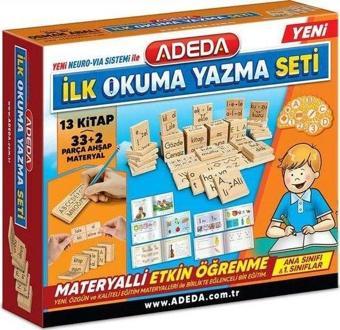 İlk Okuma Yazma Seti - 13 Kitap Takım - Ana Sınıfı ve 1.Sınıflar - Osman Abalı - Adeda Yayıncılık