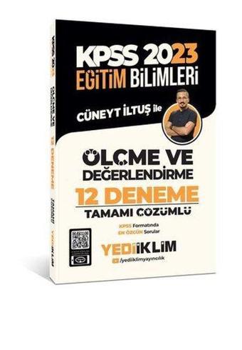 2023 KPSS Eğitim Bilimleri Ölçme ve Değerlendirme Tamamı Çözümlü 12 Deneme - Kolektif  - Yediiklim Yayınları