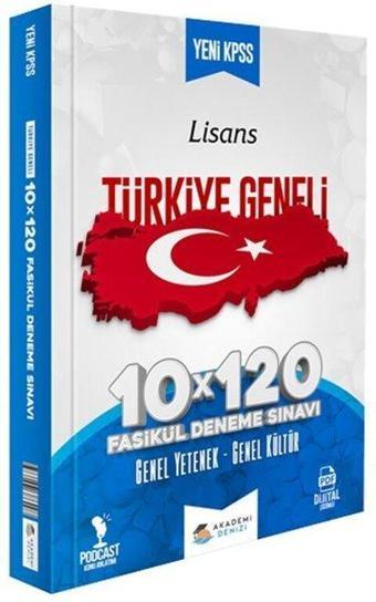 KPSS Lisans Türkiye Geneli 10x120 Fasikül Deneme Sınavı - Kolektif  - Akademi Denizi