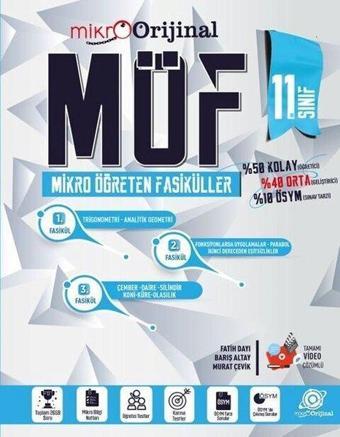 11. Sınıf Matematik MÖF Mikro Öğreten Fasiküller - Barış Altay - Orijinal Yayınları