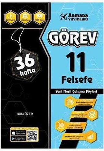 11. Sınıf Felsefe Görev Yeni Nesil Çalışma Föyleri 36 Hafta - Hilal Özer - Armada Yayınları