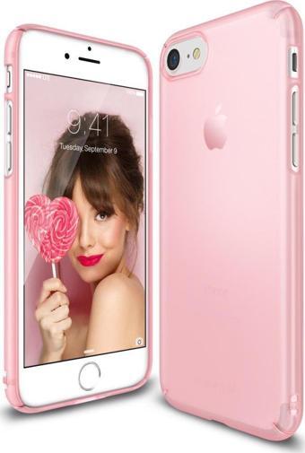 Ringke Slim Frost iPhone 7/8 ile Uyumlu KIlıf Pink İnce Buzlu Transparan