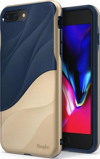 Ringke Wave iPhone 7/8 Plus ile Uyumlu KIlıf Marina Gold Tam Koruma PC&TPU Ergomomik İnce Tasarım
