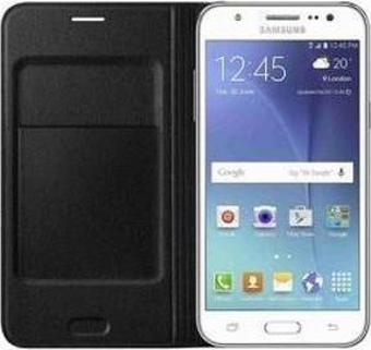 Galaxy J5 (2015) ile Uyumlu Flip Wallet Kılıf Siyah EF-WJ500BBEGWW