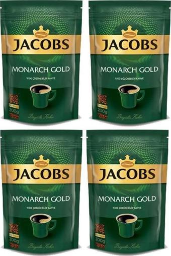 Jacobs Monarch Gold Granül Kahve 200 gram x 4 Adet 