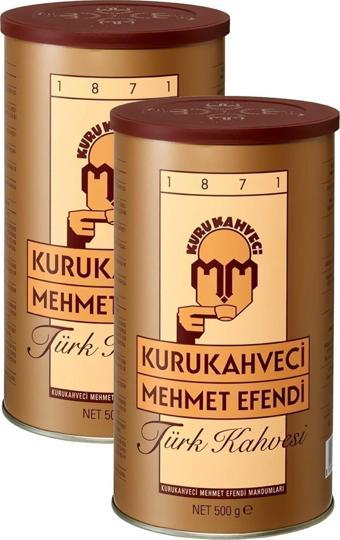 Kurukahveci Mehmet Efendi 500 gr Teneke Kutu x 2 Adet Türk Kahvesi