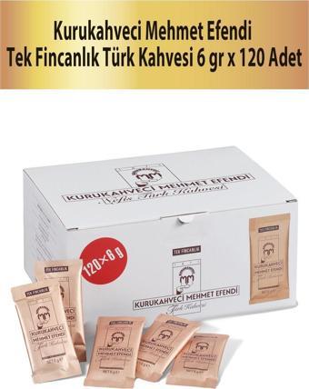 Kurukahveci Mehmet Efendi Tek Fincanlık 6 gr x 120 Adet Türk Kahvesi