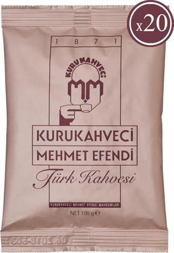 Kurukahveci Mehmet Efendi 100 gr x 20 Adet Türk Kahvesi