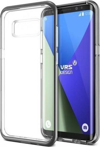 VRS Galaxy S8 Plus ile Uyumlu Crystal Bumper Kılıf Dark Silver