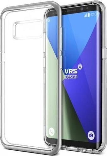 VRS Galaxy S8 Plus ile Uyumlu Crystal Bumper Kılıf Light Silver