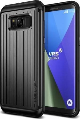 VRS Galaxy S8 Plus ile Uyumlu Waved Hard Drop Series Kılıf Dark Silver