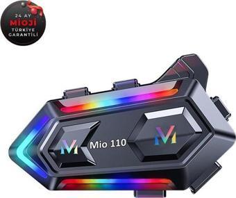 Mioji Mio 110 RGb 1000mah Ipx6 Motosiklet Kask İçin Bluetooth Intercom Kulaklık