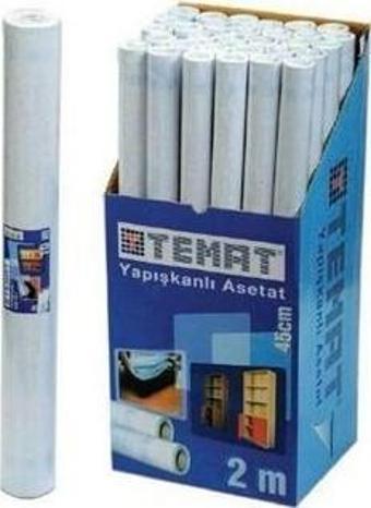 Temat Yapışkan Asetat Şeffaf Folyo 45Cm X 10 Metre 11593