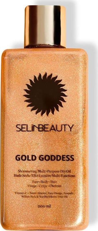 Selin Beauty Gold Goddess Shimmering Multi Purpose Dry Oil 200 ML