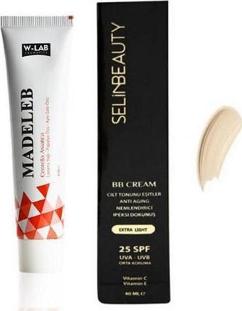 W Lab Madeleb Krem 40 ML + Selin Beauty BB Cream Extra Light