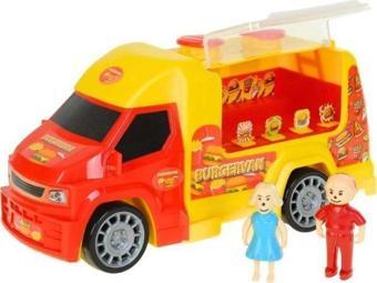 King Toys Hamburger Kamyonu LAL 1134,Aksesuarlı Burgervan Oyuncak Kamyon