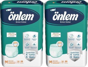 Yetişkin Emici Külot Bezi Orta Boy Medium 30 Adet x 2 Paket