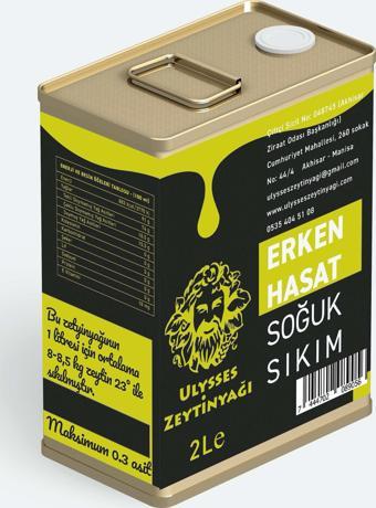 Ulysses Erken Hasat-Soğuk Sıkım Zeytinyağı (2 Litre)