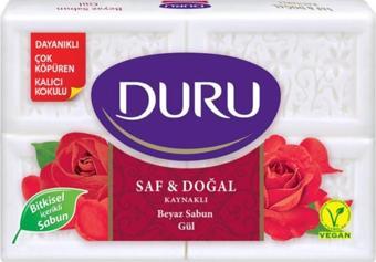 Duru Saf & Doğal Kaynaklı Gül 4 Adet Beyaz Kalıp Sabun 600Gr