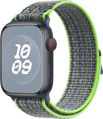 Microsonic Apple Watch Series 9 45mm Kordon Terra Sport Loop Yeşil