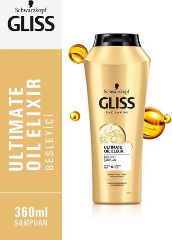 Schwarzkopf Gliss Ultimate Oil Elixir Saç Bakım Şampuanı 360Ml 