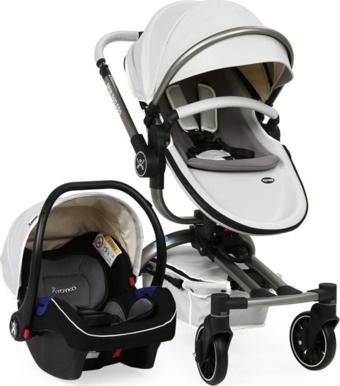 YoykoSpin 360 Derece Dönebilen Bebek Arabası Gri-gri Kasa