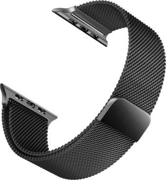 Microsonic Apple Watch Series 9 41mm Milanese Loop Kordon Siyah