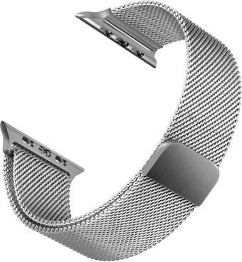 Microsonic Apple Watch Series 9 41mm Milanese Loop Kordon Gümüş