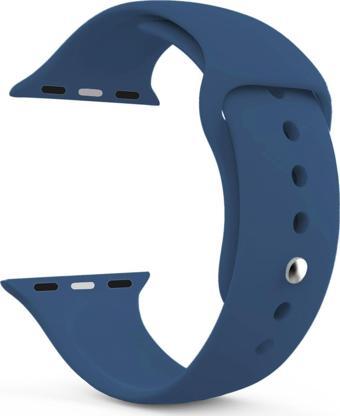 Microsonic Apple Watch Series 9 41mm Silikon Kordon Lacivert