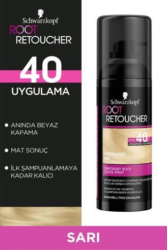 SCHWARZKOPF ROOT RETOUCHER BEYAZLARI ANINDA KAPATAN SPREY BOYA SARI 120 ML