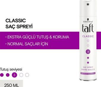 Taft Classic Ekstra Güçlü Sprey 250 ml