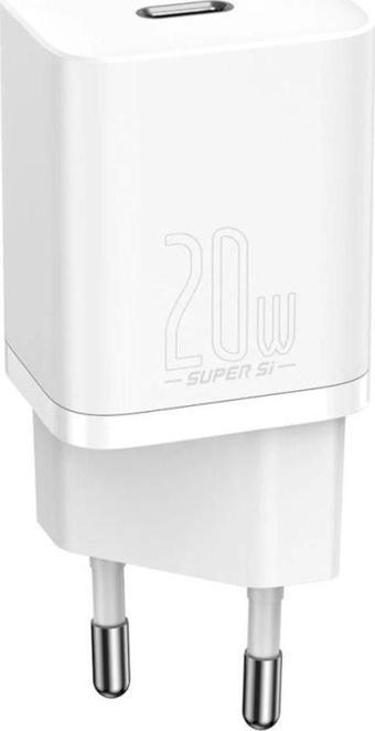 Baseus Super Si QC 20 W Type-C Beyaz Hızlı Şarj Adaptörü