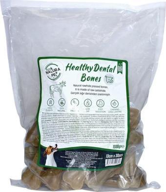 Natura Pet Eco Healty Dental Bones Natural Pres Kemik 13 cm. 30'lu 1500 gr.