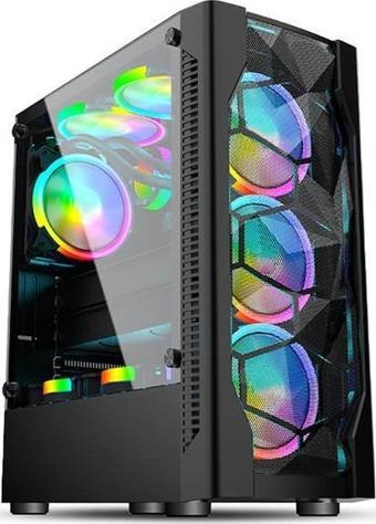 Snt BLiZ BZ-I C4 Mid Tower Atx Gaming 4 x Argb Fanlar Dahil Masaüstü Bilgisayar Kasası (POWER YOK)