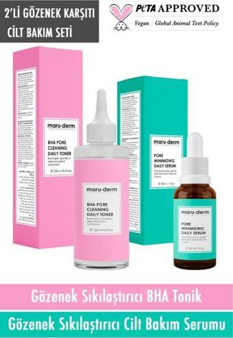 Maru.Derm 2''li Avantajlı Gözenek Sıkılaştırıcı Set - BHA Tonik & Gözenek Serumu
