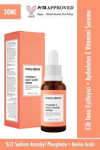 Maru.Derm C Vitamini Ve Peptid Aydınlatıcı Cilt Bakım Serumu 30 Ml