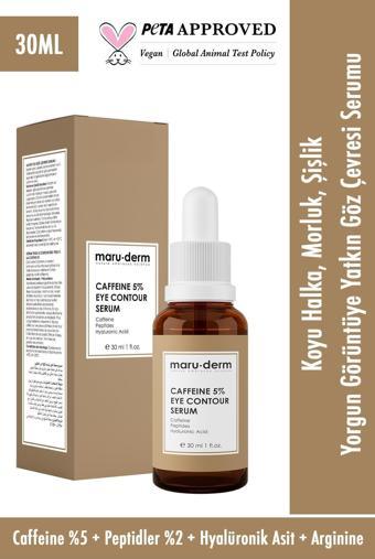 Maru.Derm Caffeine %5 + Peptides + Hyalüronik Asit Göz Çevresi Serumu 30 ml