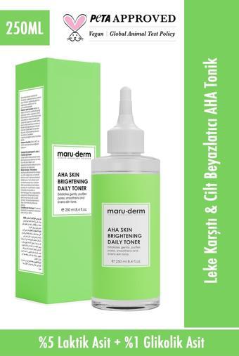 Maru.Derm Leke Karşıtı Cilt Beyazlatıcı Laktik Asit %5 Glikolik Asit %1 Aha Tonik 250 Ml