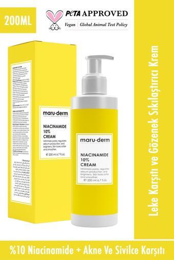 Maru.Derm Niacinamide %10 Leke Karşıtı Ve Gözenek Sıkılaştırıcı Krem 200 ml