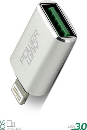 Powerway Lightning Erkek Usb 3.0 Dişi Çevirici