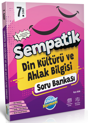 Ünlüler 7. Sınıf Din Kültürü ve Ahlak Bilgisi Sempatik Soru Bankası Ünlüler Yayınları - Ünlüler Karması Yayınları