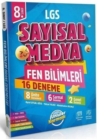 Ünlüler Karması 8. Sınıf LGS Sayısal Medya Fen Bilimleri 16 Deneme - Ünlüler Karması Yayınları