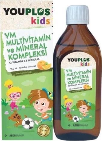 Youplus Kids Multivitamin ve Mineral  Kompleksi İçeren Portakal Aromalı Takviye Edici Gıda 150ml