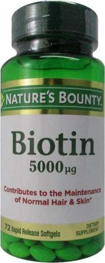 Biotin 5000 mcg 72 Kapsül